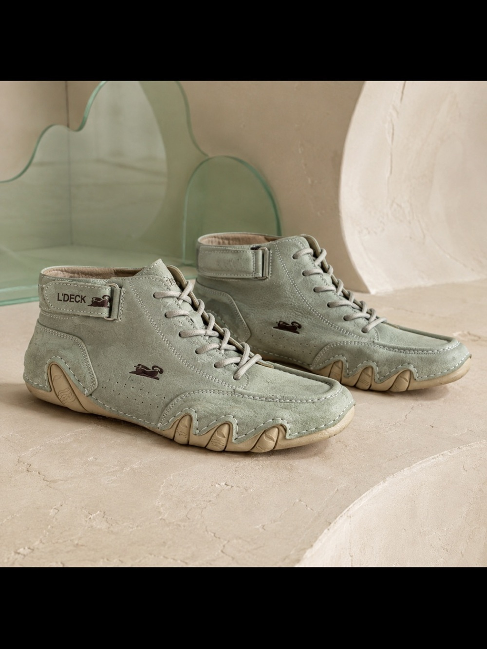 Casual Ankle Booties in Light Sage - Comfortable Lace-Up Style